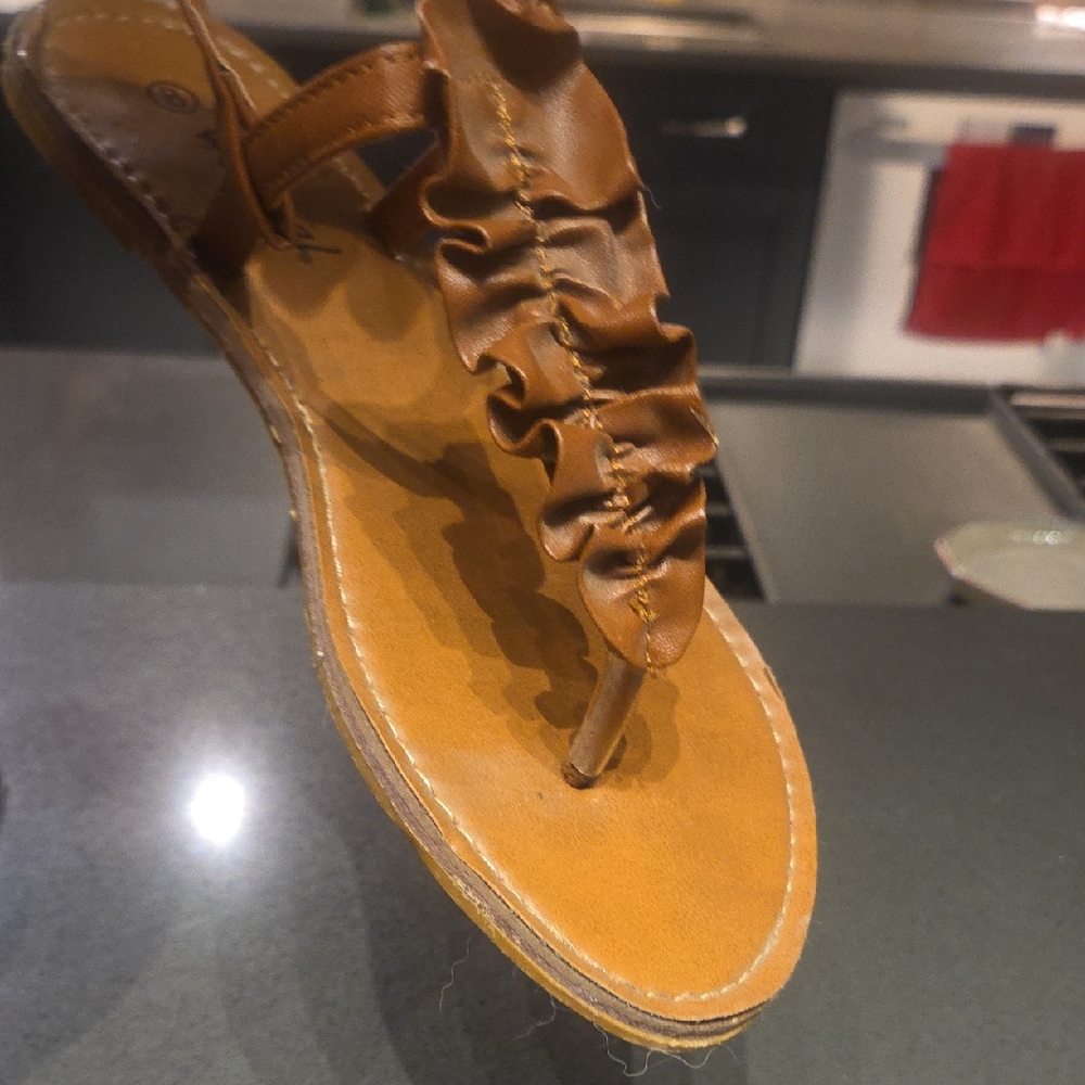 Wet Seal Tan Leather Sandals